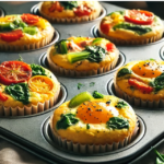 Egg muffins with chicken and veggies